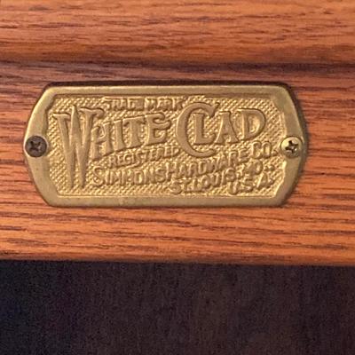 LOT 31: Simmons Hardware Co., St. Louis Mo USA White Clad Oak Side Table / Cabinet