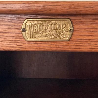 LOT 31: Simmons Hardware Co., St. Louis Mo USA White Clad Oak Side Table / Cabinet