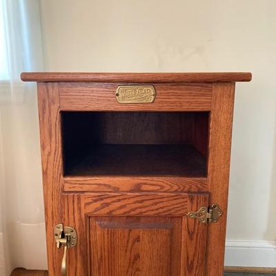 LOT 31: Simmons Hardware Co., St. Louis Mo USA White Clad Oak Side Table / Cabinet