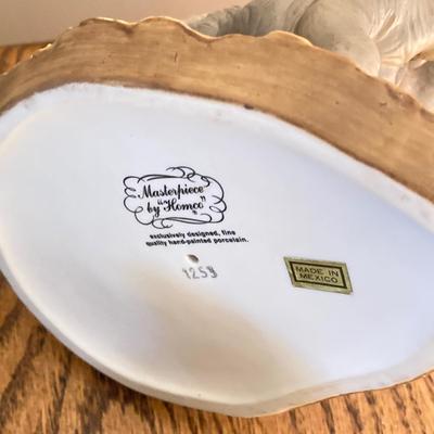 LOT 33: Wall Mount / Hanging Curio Cabinet with Glass Shelves & Doors with Collection of Collectible Elephant Decor