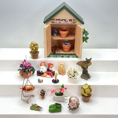 LOT 37: Garden Themed Collection of Miniatures