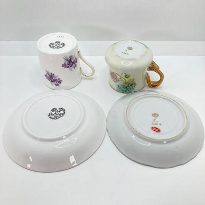 LOT 44: Collection of Vintage Tea Cups and Saucers - Fine China from England, France, Germany and Japan
