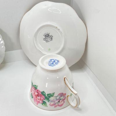 LOT 44: Collection of Vintage Tea Cups and Saucers - Fine China from England, France, Germany and Japan