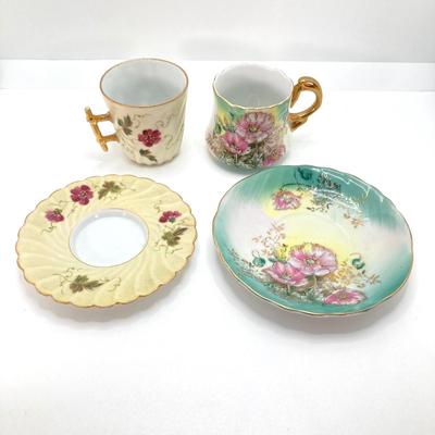 LOT 44: Collection of Vintage Tea Cups and Saucers - Fine China from England, France, Germany and Japan