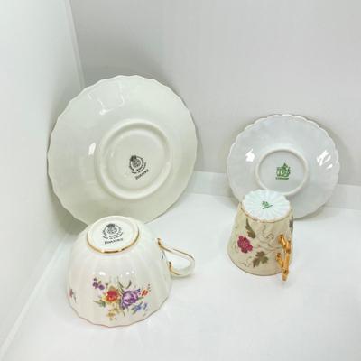 LOT 44: Collection of Vintage Tea Cups and Saucers - Fine China from England, France, Germany and Japan