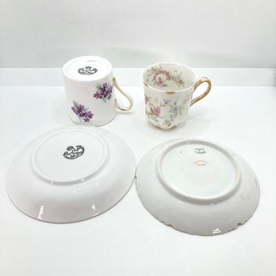 LOT 44: Collection of Vintage Tea Cups and Saucers - Fine China from England, France, Germany and Japan