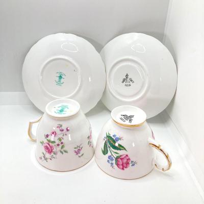 LOT 44: Collection of Vintage Tea Cups and Saucers - Fine China from England, France, Germany and Japan