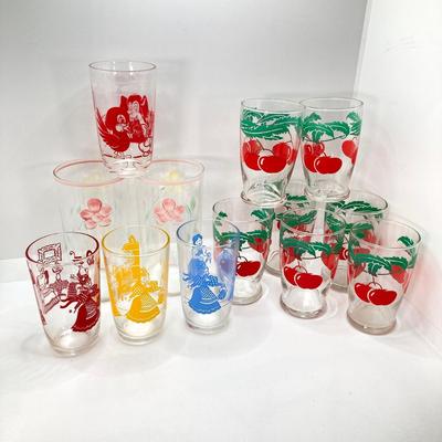 LOT 45: Vintage Juice Glass Collection