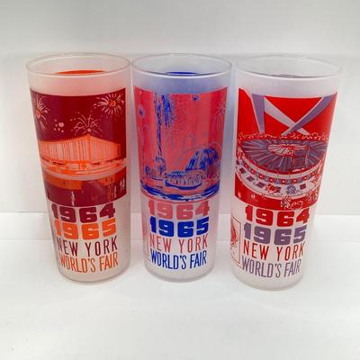 LOT 46: Vintage Frosted Glass Collection - 1964 - 1965 World's Fair, Coney Island and More