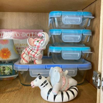 LOT 47: Kitchen Cabinet Finds - Mugs, Pyrex, Snapware, Tupperware and More