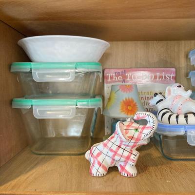 LOT 47: Kitchen Cabinet Finds - Mugs, Pyrex, Snapware, Tupperware and More