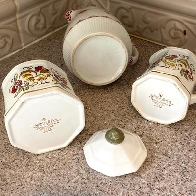 LOT 49: Tea Lover's Collection - Pitcher, Cream and Sugar Bowls and Tea Bag Holders (Mikasa, Piccadilly and More)