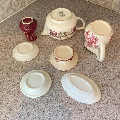 LOT 49: Tea Lover's Collection - Pitcher, Cream and Sugar Bowls and Tea Bag Holders (Mikasa, Piccadilly and More)