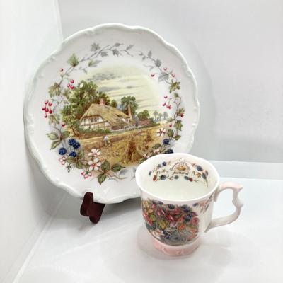 LOT 52: Royal Albert England From The Cottage Garden Year Series Seasons Cup and Plate Set (Winter, Spring, Summer and Autumn)