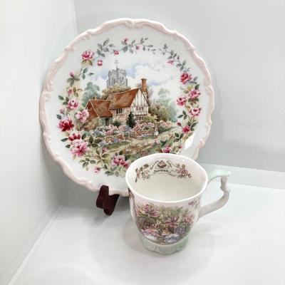 LOT 52: Royal Albert England From The Cottage Garden Year Series Seasons Cup and Plate Set (Winter, Spring, Summer and Autumn)