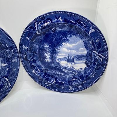 LOT 53: Beautiful Blue and White Collection - Art Glass, Miniatures, Spode, Delft, Wedgwood, Collector Plates and More