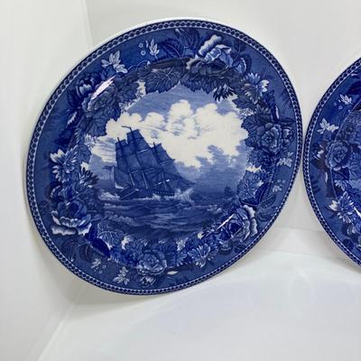 LOT 53: Beautiful Blue and White Collection - Art Glass, Miniatures, Spode, Delft, Wedgwood, Collector Plates and More