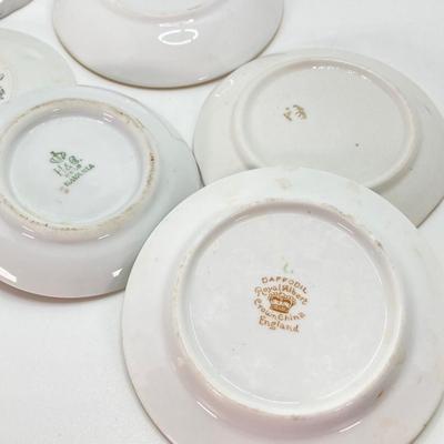 LOT 55: Gorgeous Painted Royal Worchester England 1094 Ra. No. 29115 Pitcher, Tea Bag Strainers and Holders