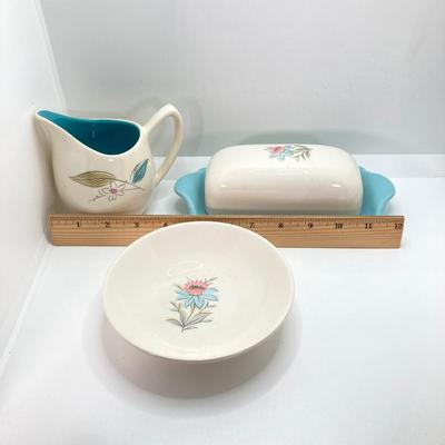 LOT 56: Pastel Yellow and Blue Serving Ware Collection - (Lu-Ray, Steutenville Fairlane, Salern and More)