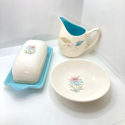 LOT 56: Pastel Yellow and Blue Serving Ware Collection - (Lu-Ray, Steutenville Fairlane, Salern and More)
