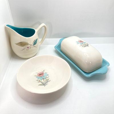 LOT 56: Pastel Yellow and Blue Serving Ware Collection - (Lu-Ray, Steutenville Fairlane, Salern and More)