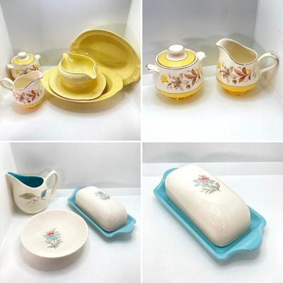 LOT 56: Pastel Yellow and Blue Serving Ware Collection - (Lu-Ray, Steutenville Fairlane, Salern and More)