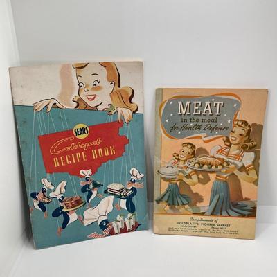 LOT 58: Vintage Pyrex Bowls (Butterprint) / Refrigerator Dishes with Lids Collection with Vintage Cookbooks