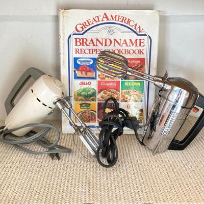 LOT 59: Vintage Dormey Hand Mixers with Great American Brand Name Recipe Book