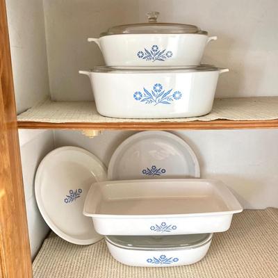 LOT 60: Collection of The Classic "Blue Cornflower" Corning Ware