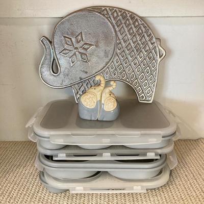 LOT 62: Kitchen Essentials - Pyrex Bowl, Scale, Storage Containers, Trivet and More