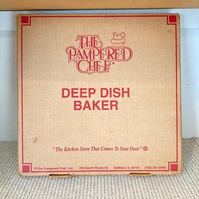 LOT 64: Kitchen Essentials Collection - Pampered Chef Deep Dish Baker, Corning Ware, Anchor Hocking, Williams - Sonoma, Cookbooks and More