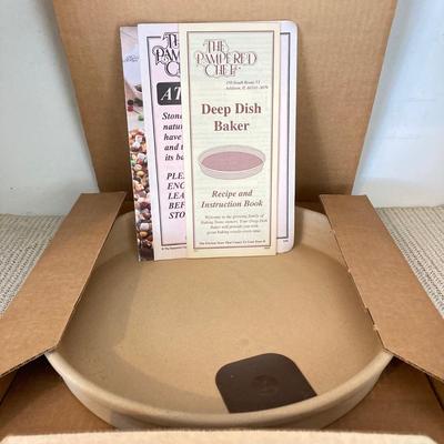 LOT 64: Kitchen Essentials Collection - Pampered Chef Deep Dish Baker, Corning Ware, Anchor Hocking, Williams - Sonoma, Cookbooks and More