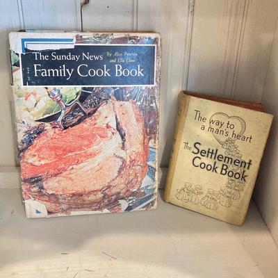 LOT 70: Vintage Pyrex Yellow Refrigerator Dishes with Lids, Cook Books, Tablecloth and Crocheted Pot Holders