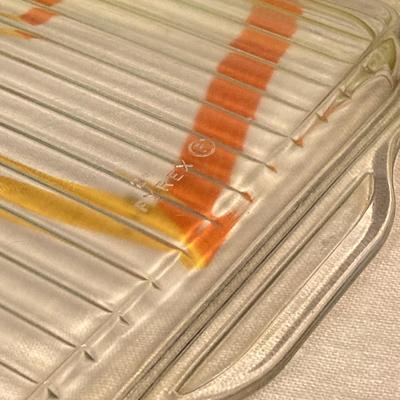 LOT 70: Vintage Pyrex Yellow Refrigerator Dishes with Lids, Cook Books, Tablecloth and Crocheted Pot Holders