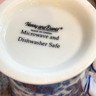 LOT 71: Kitchen Cabinet Tea Time Essentials - Tea Pot, Mugs, Tea Bag Holders, Trivet and More