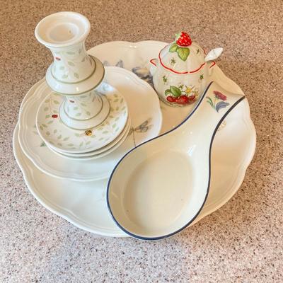 LOT 72: Lenox Collection - Butterfly Meadow, Charleston, Poppies on Blue, Strawberry and More