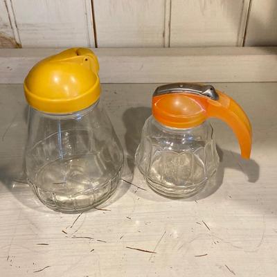 LOT 75: Vintage / Antique Kitchen Collection - Geo Z Lefton Wall Pocket, Aluminum Mixer / Cans, Federal Tool Corp Cream / Sugar Salt...