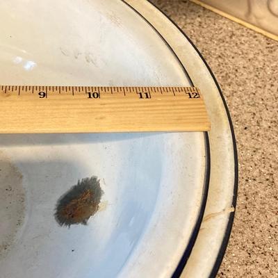 LOT 77: Vintage Enamel and Nickel Steel Cookware