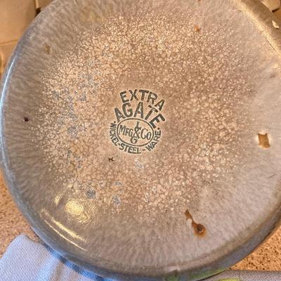 LOT 77: Vintage Enamel and Nickel Steel Cookware