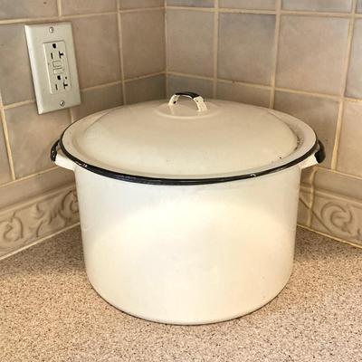 LOT 77: Vintage Enamel and Nickel Steel Cookware