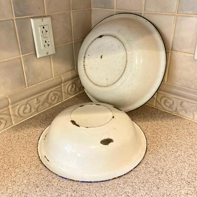 LOT 77: Vintage Enamel and Nickel Steel Cookware