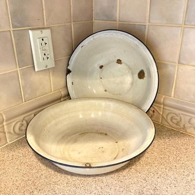 LOT 77: Vintage Enamel and Nickel Steel Cookware