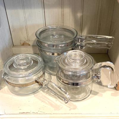 LOT 79: Vintage Pyrex Flame Ware Cookware