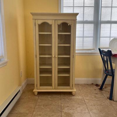 LOT 82: Farmhouse Style Curio Cabinet/Bookcase