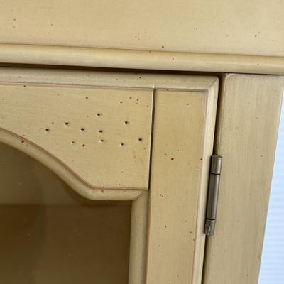 LOT 82: Farmhouse Style Curio Cabinet/Bookcase