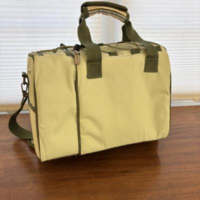 LOT 85: Vera Bradley Rolling Duffle Bag, Thiry-One Buffalo Plaid Deluxe Utility Tote and a Riviera Collection Picnic Tote