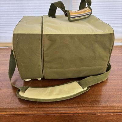 LOT 85: Vera Bradley Rolling Duffle Bag, Thiry-One Buffalo Plaid Deluxe Utility Tote and a Riviera Collection Picnic Tote