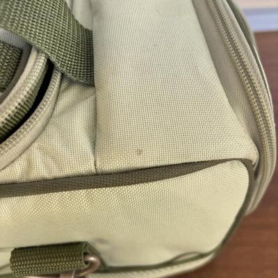 LOT 85: Vera Bradley Rolling Duffle Bag, Thiry-One Buffalo Plaid Deluxe Utility Tote and a Riviera Collection Picnic Tote