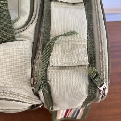 LOT 85: Vera Bradley Rolling Duffle Bag, Thiry-One Buffalo Plaid Deluxe Utility Tote and a Riviera Collection Picnic Tote