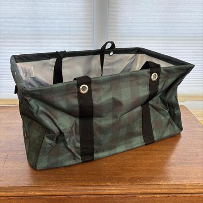 LOT 85: Vera Bradley Rolling Duffle Bag, Thiry-One Buffalo Plaid Deluxe Utility Tote and a Riviera Collection Picnic Tote